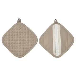 VÄLVÅRDAD pot holder, beige, 19x19 cm