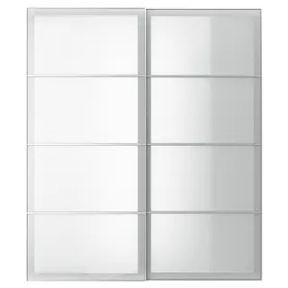SVARTISDAL pair of sliding doors, white paper effect, 200x236 cm
