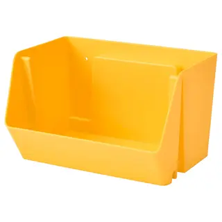 FODERTRÅG organiser for desk/wall, bright yellow, 25x18x15 cm