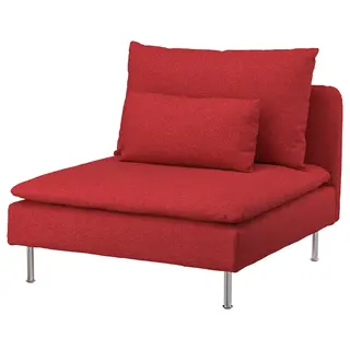 SÖDERHAMN cover for 1-seat section, Tonerud red