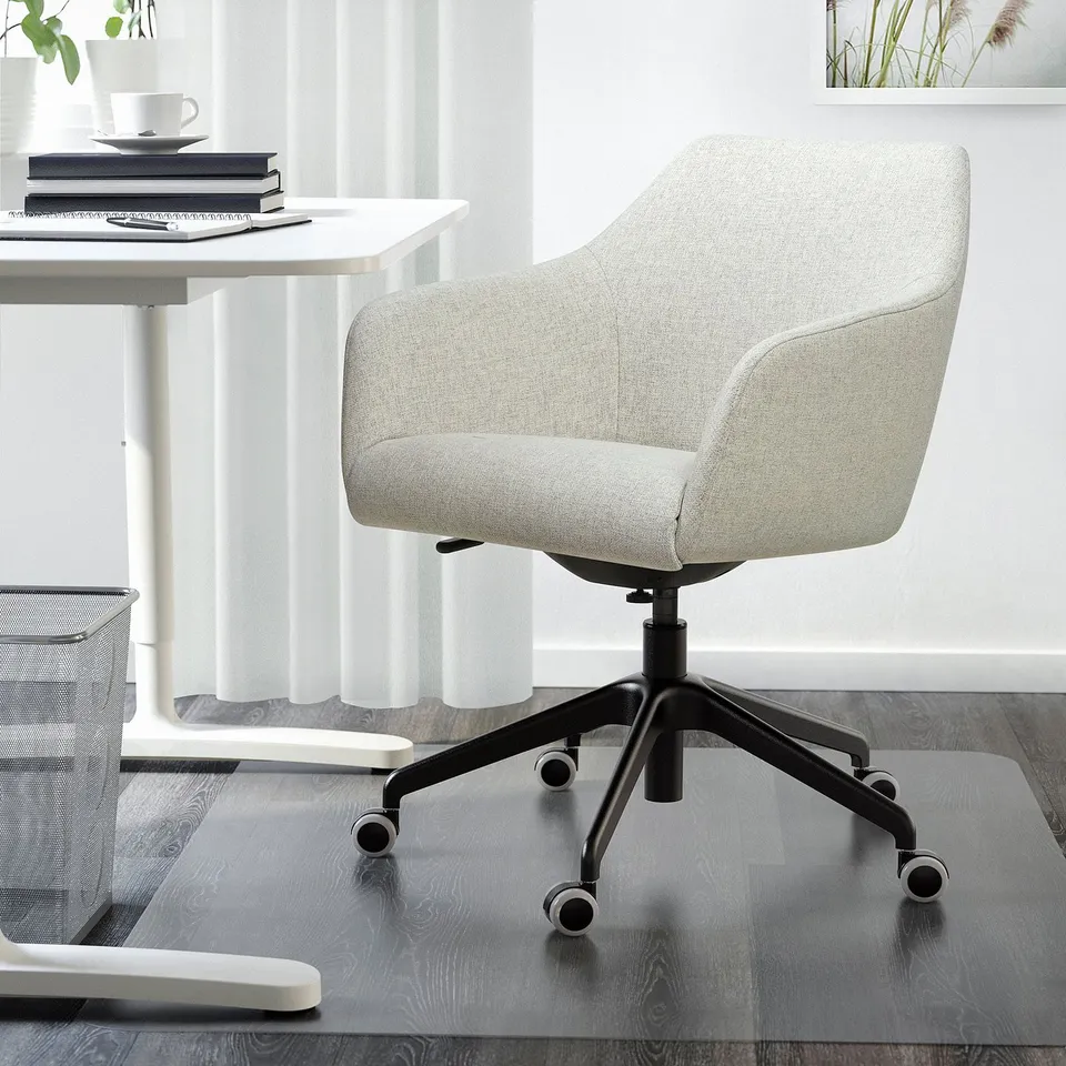 TOSSBERG swivel chair: grey, padded, high back, mobile base