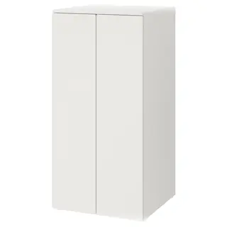 SMÅSTAD / PLATSA wardrobe, white white/with 3 shelves, 60x57x123 cm