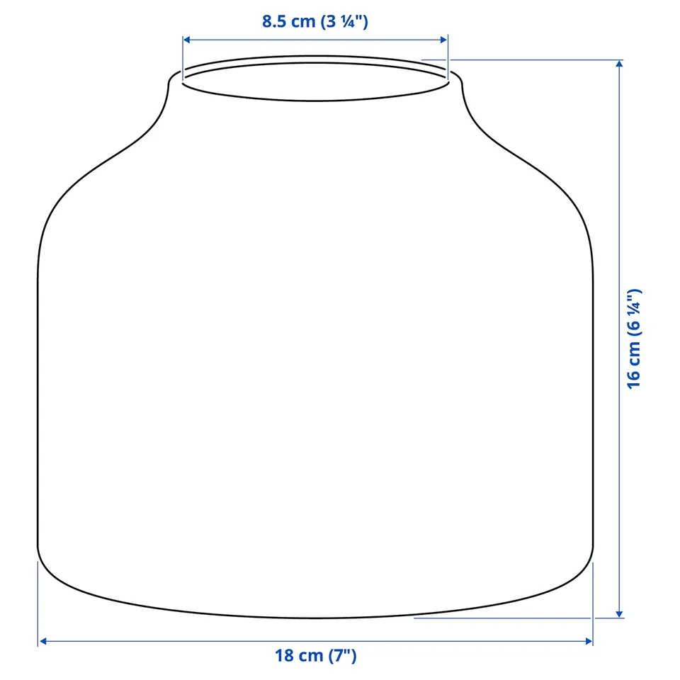 Illustration with measurements for the product: BLODBJÖRK.
