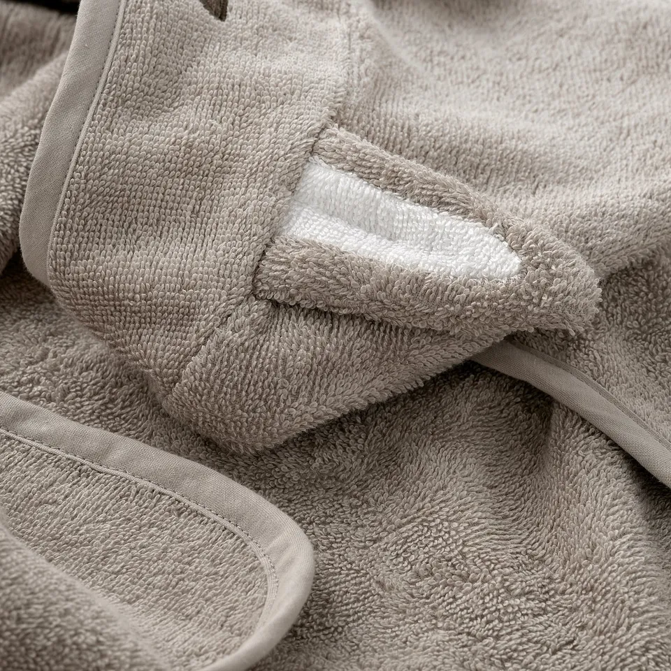 LEN Baby towel with hood, beige/bunny-shaped, 60x125 cm