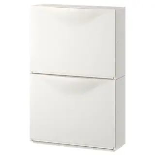 TRONES shoe cabinet/storage, white, 52x18x39 cm