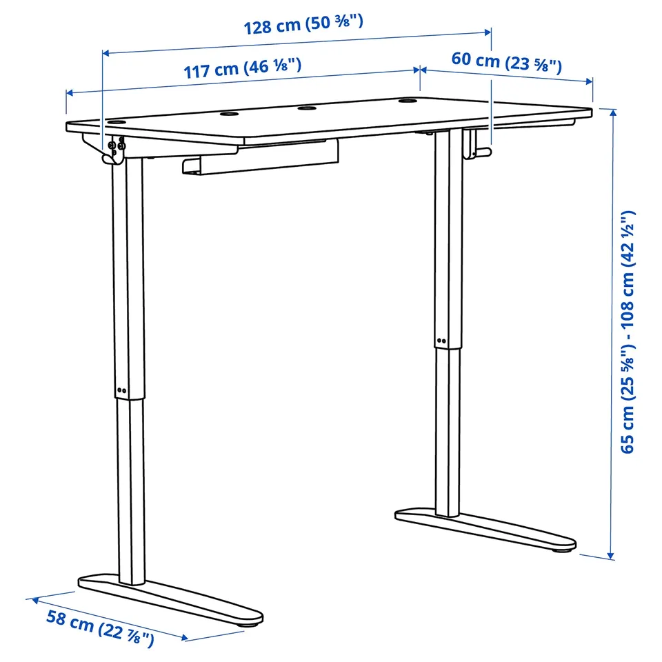 Illustration with measurements for the product: RELATERA.