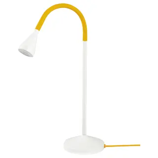 NÄVLINGE LED desk lamp, yellow/white, Length 66 x Height 52 cm