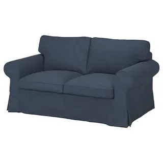 EKTORP 2-seat sofa, Kilanda dark blue, Depth 88 x Width 179 cm