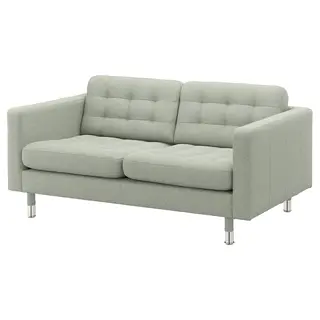 LANDSKRONA 2-seat sofa, Gunnared light green/metal, Width 164 x Depth 89 x Height 78 cm