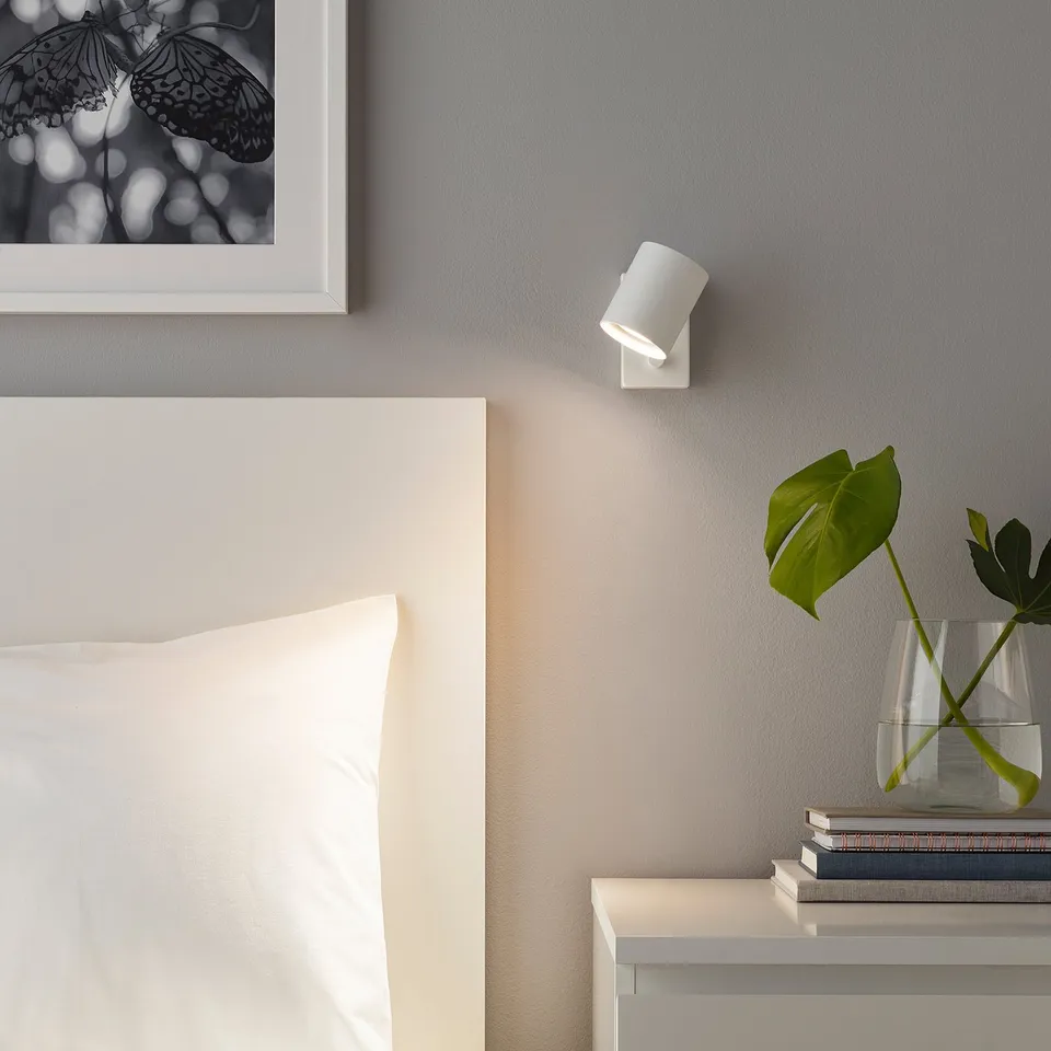 part: NYMÅNE wall/reading lamp, wired-in inst