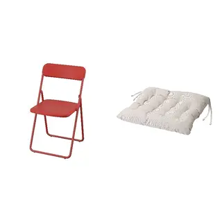 VIHALS/VIPPÄRT set: folding chair + chair pad