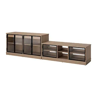 LANESUND set: sideboard + TV bench