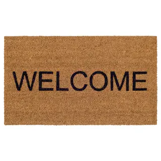 JANDERUP door mat, natural/black, 40x70 cm