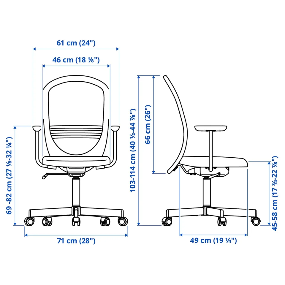 part: FLINTAN office chair with armrests