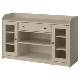 HAUGA sideboard, beige, 140x46x84 cm