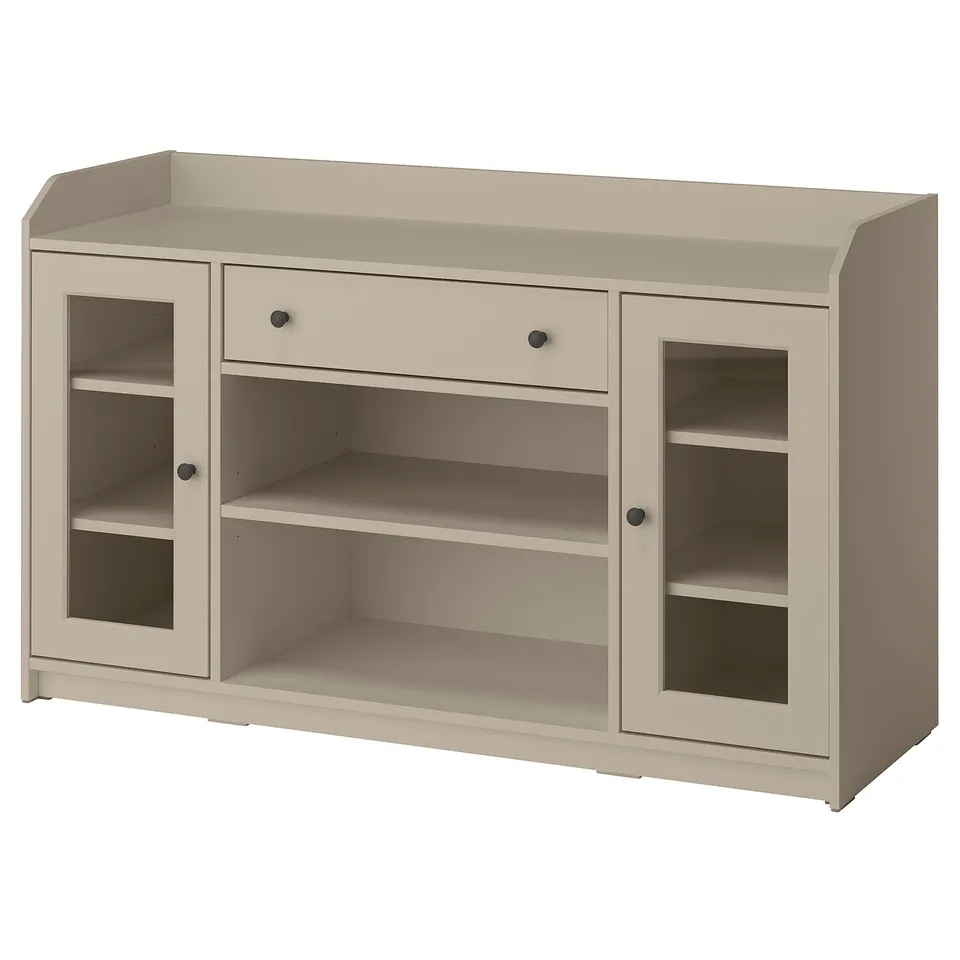 HAUGA Sideboard, beige, 140x46x84 cm