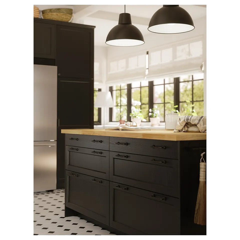KARLBY Worktop, oak/veneer, 186x3.8 cm