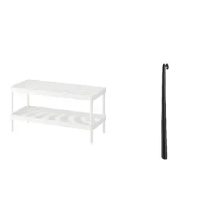 MACKAPÄR/OMTÄNKSAM set: shoe rack + shoehorn