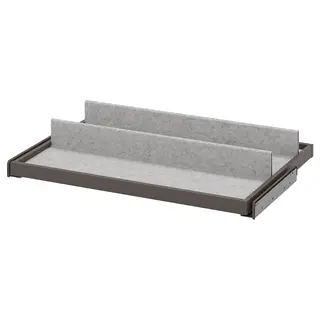 KOMPLEMENT pull-out tray with shoe insert, dark grey/light grey, 75x58 cm
