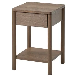 TONSTAD bedside table, brown stained oak veneer, 40x40x59 cm