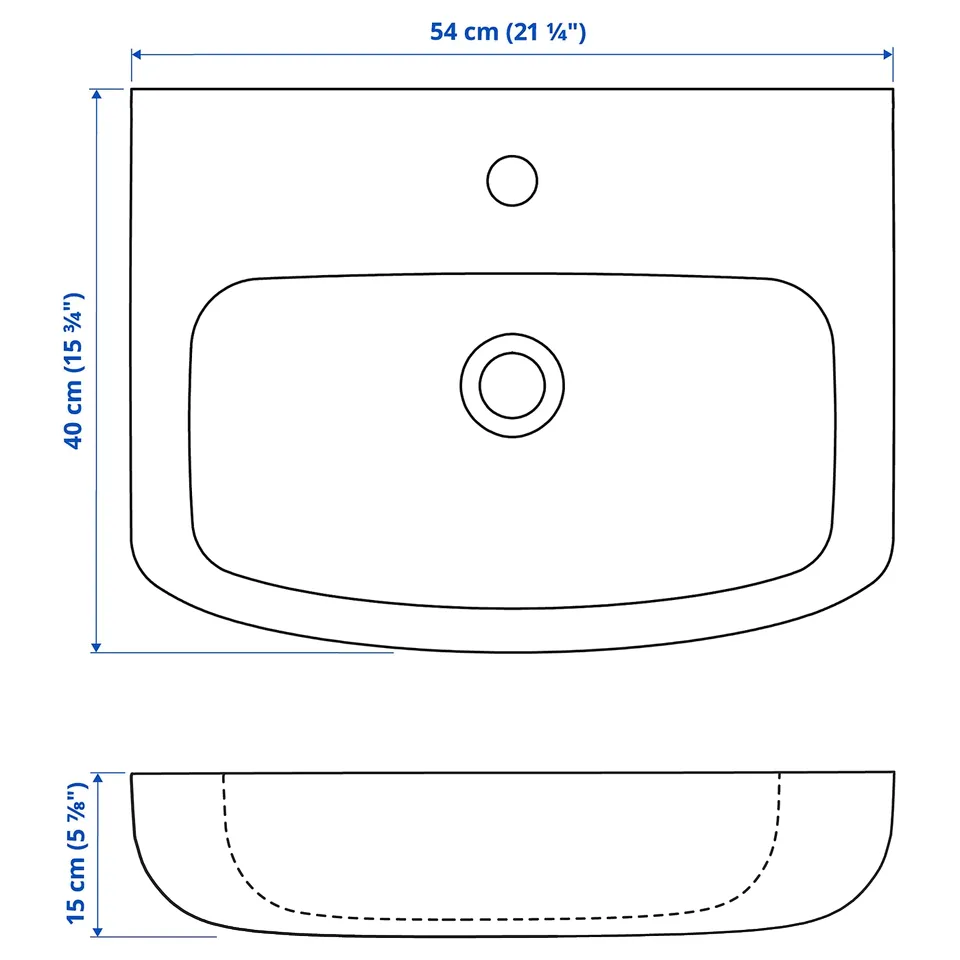 Illustration with measurements for the product: BJÖRKÅN.