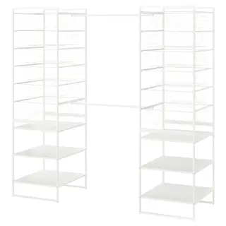 JONAXEL wardrobe combination, white, 142-178x51x173 cm