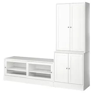 HAVSTA TV storage combination, white, 241x47x212 cm