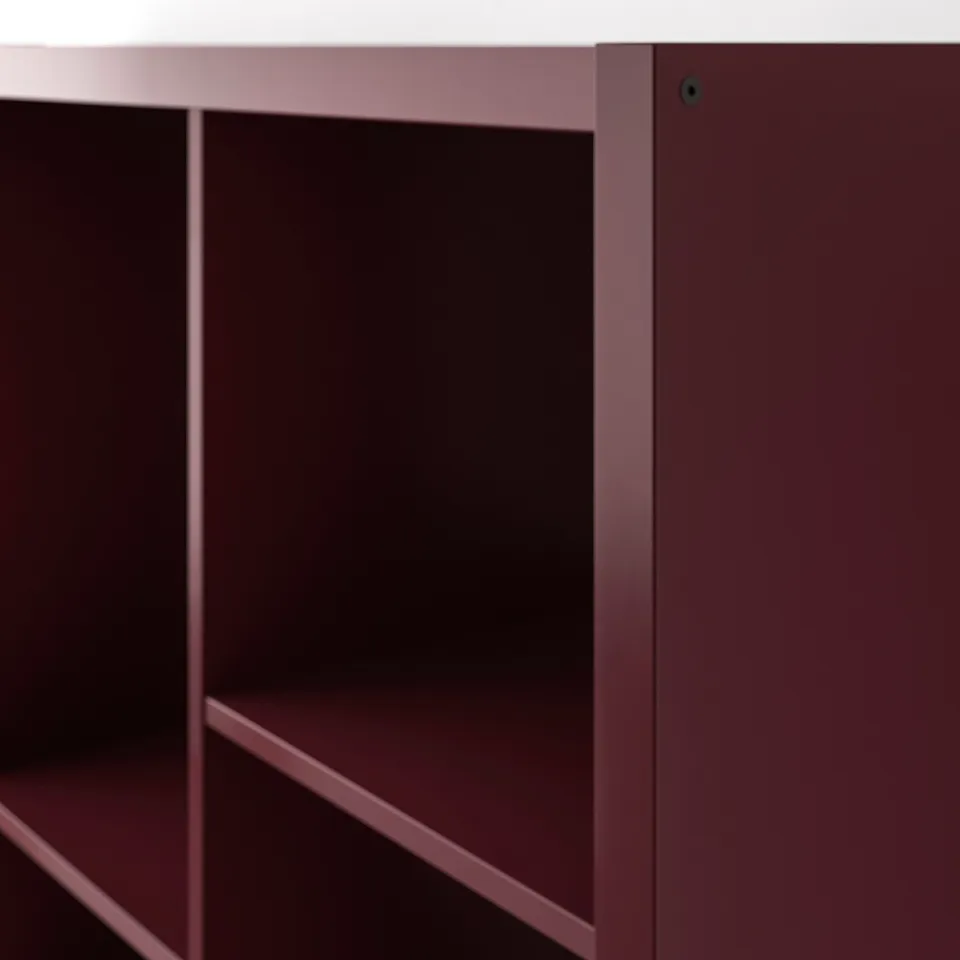 KALLAX Shelving unit, brown-red, 147x39x77 cm
