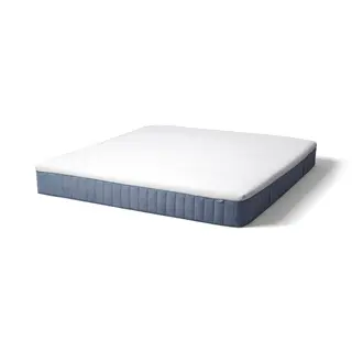 VITMÅSEN pocket sprung mattress, with latex extra firm/light blue, 180x200 cm