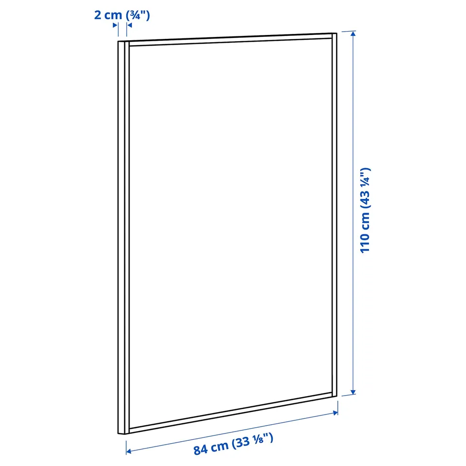 Illustration with measurements for the product: MITTZON.
