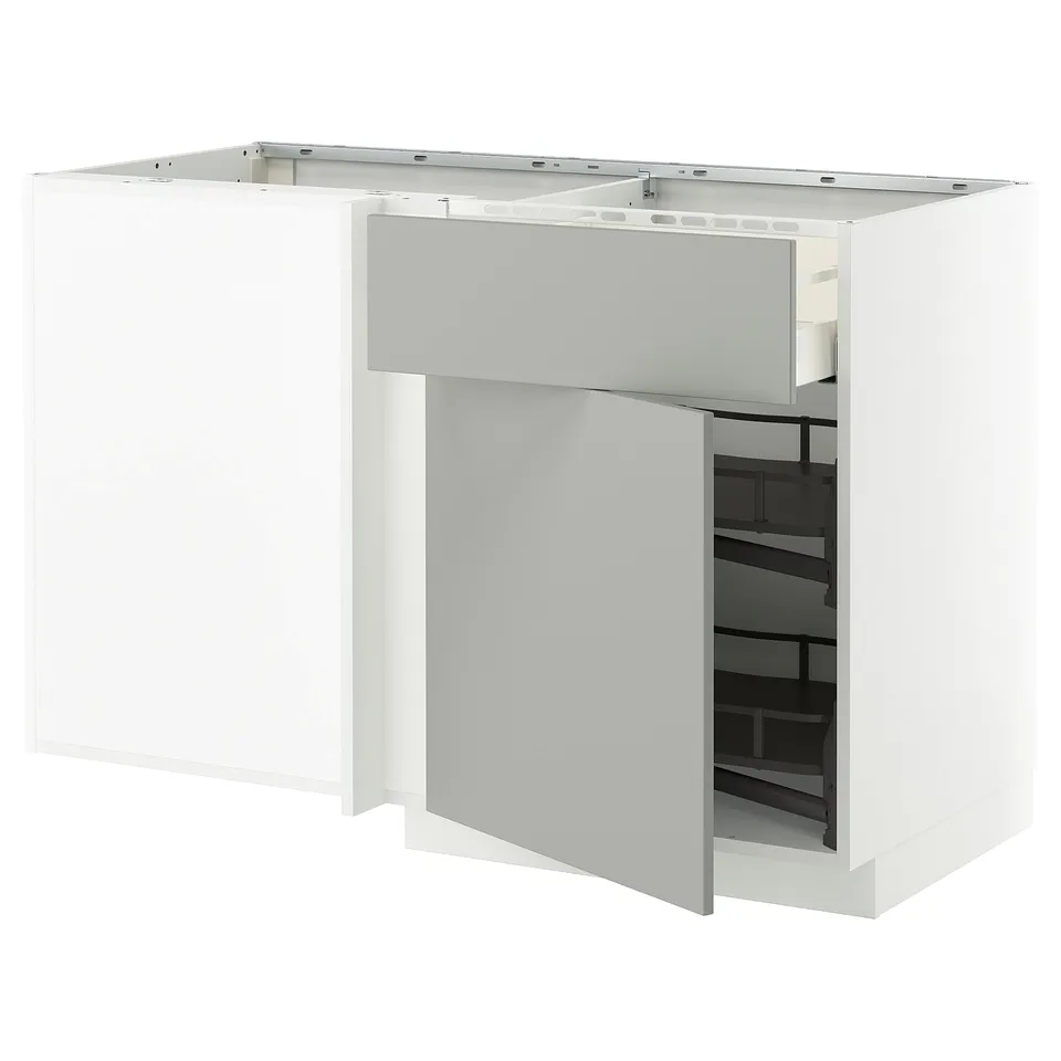 METOD kitchen unit in light grey, modern, clean design.