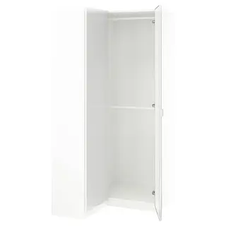 PAX / FARDAL/ÅHEIM corner wardrobe, high-gloss white/mirror glass, 111/88x201 cm