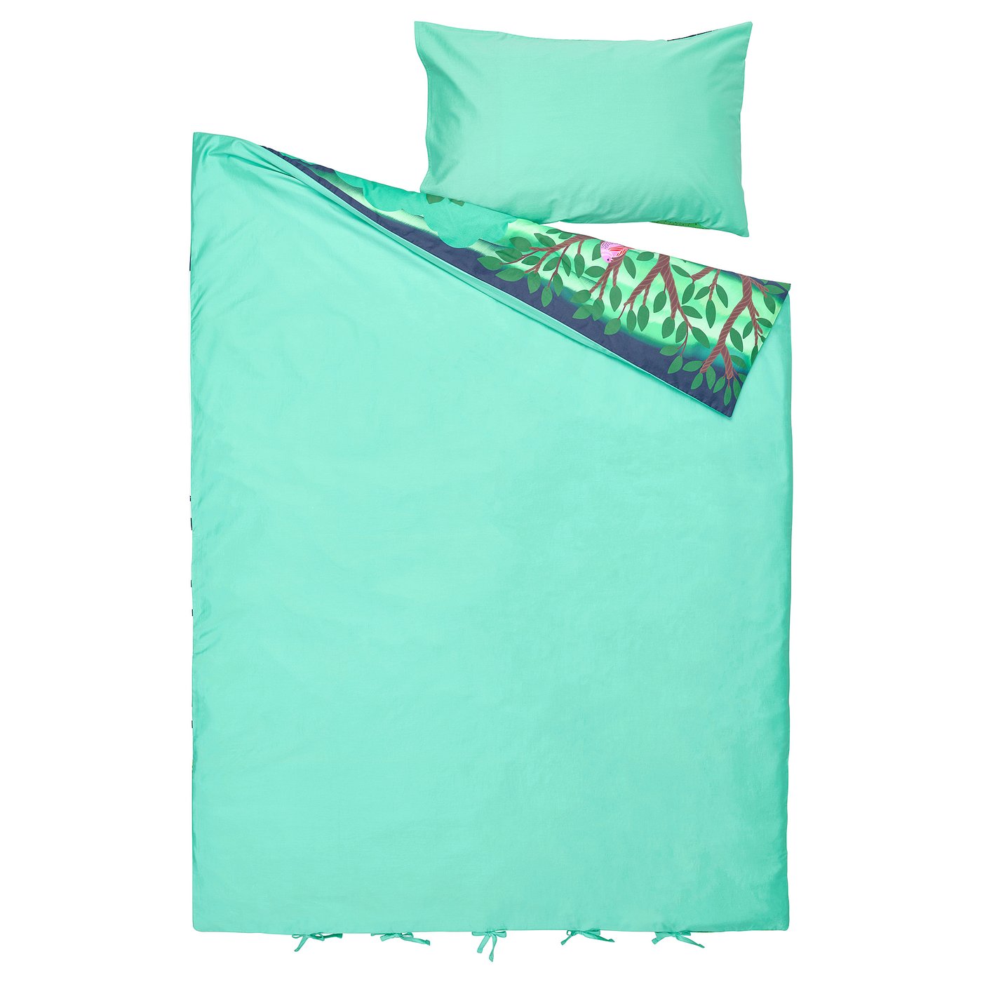 Turquoise fox bedding set