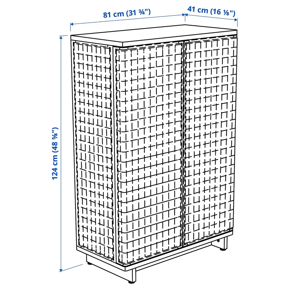 Illustration with measurements for the product: FRYKSÅS.