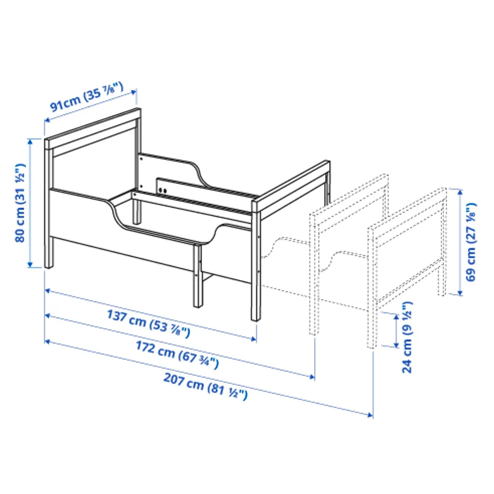 part: SUNDVIK extendable bed