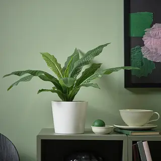 FEJKA/SOJABÖNA set: artificial potted plant + plant pot