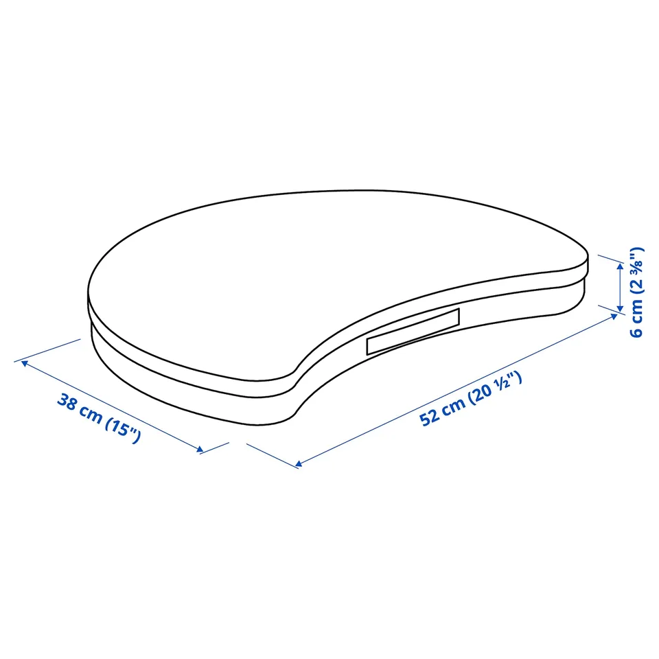 Illustration with measurements for the product: ÖJULF.