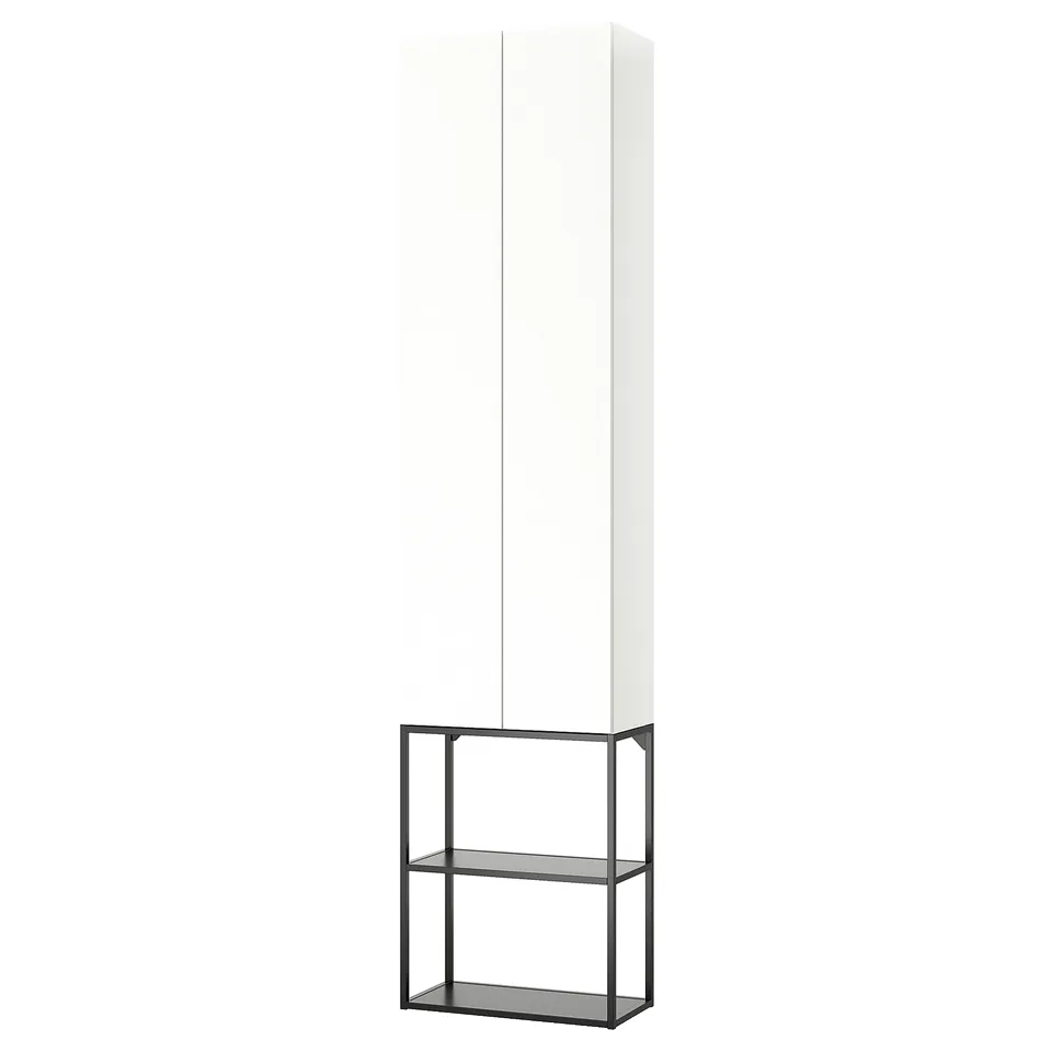 ENHET Storage combination, anthracite/white, 60x32x255 cm