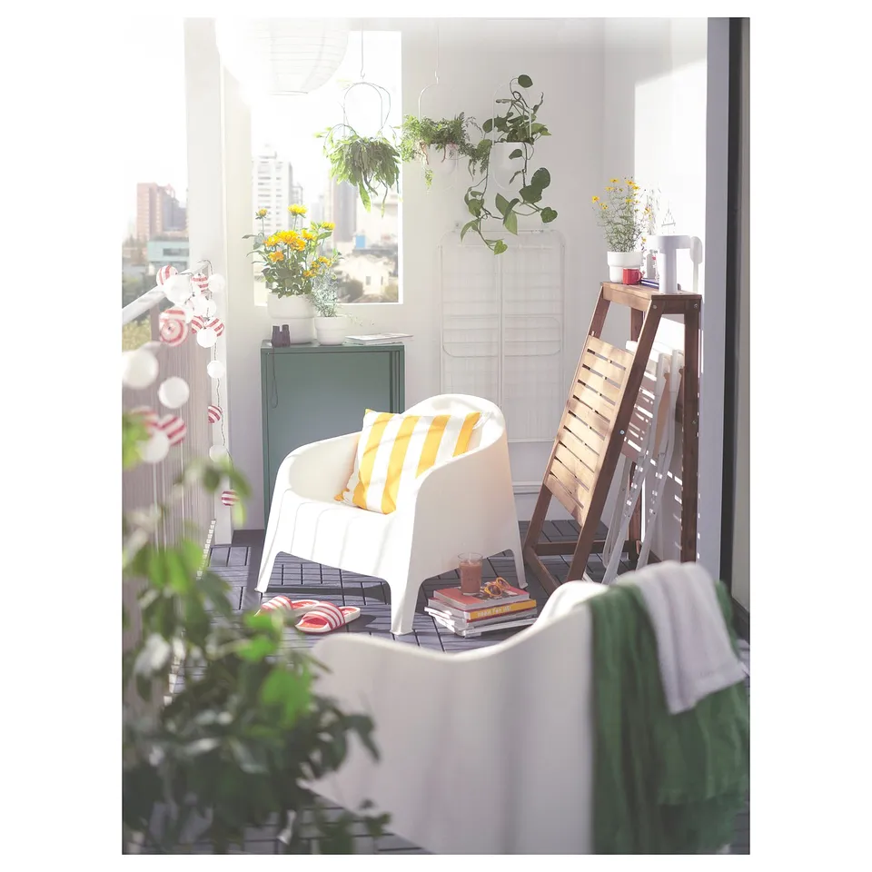 SKARPÖ Armchair, outdoor, white