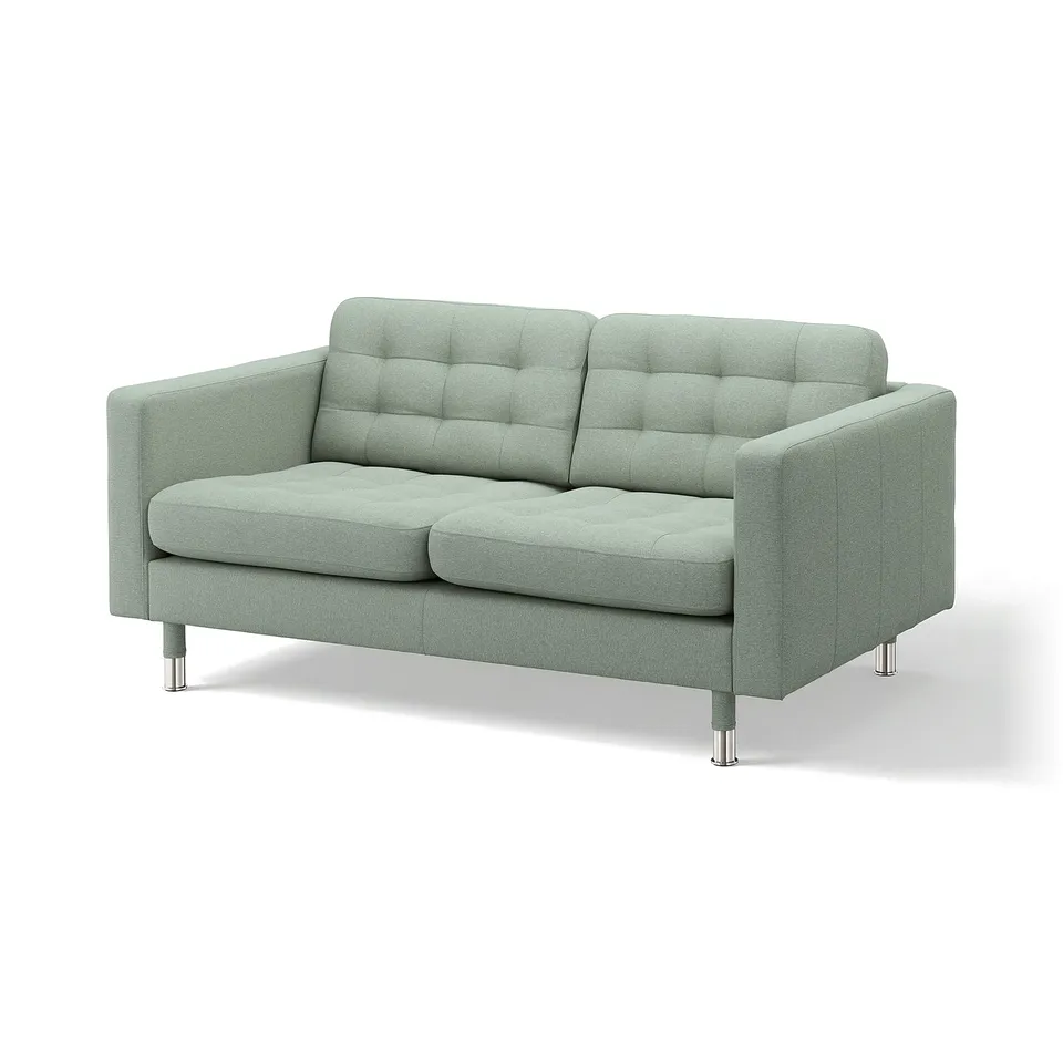 LANDSKRONA 2-seat sofa, Gunnared light green/metal