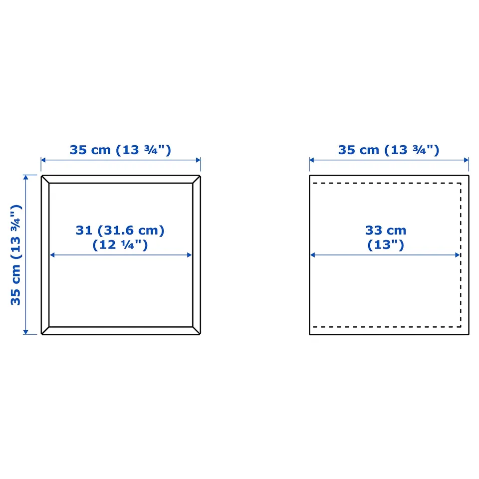 Illustration with measurements for the product: EKET.