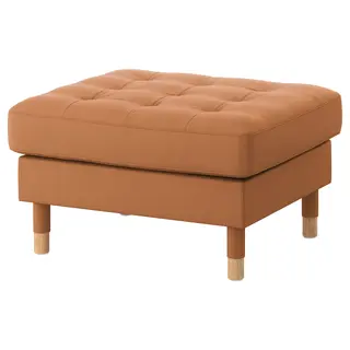 LANDSKRONA footstool, Grann/Bomstad golden-brown/wood, Length 77 x Width 65 x Height 44 cm