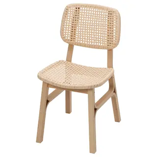 VOXLÖV chair, light bamboo, Width 43 x Depth 53 x Height 85 cm