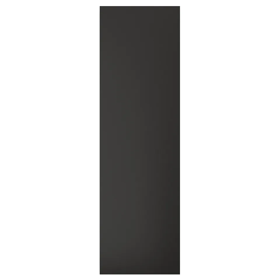 Black rectangular NICKEBO panel with sleek, smooth surface. Made from recycled materials.