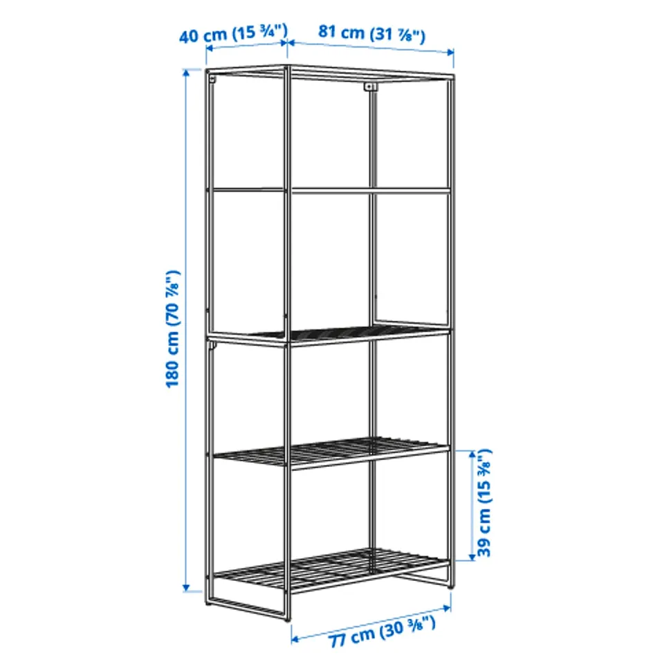 Illustration with measurements for the product: JOSTEIN.
