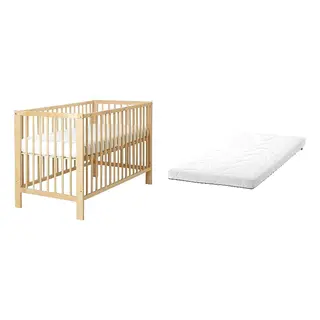 GULLIVER/KRUMMELUR set: cot + foam mattress for cot
