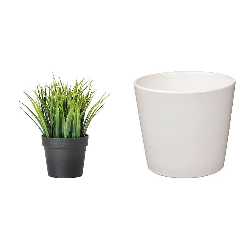 artificial potted plant + pot, photo 1