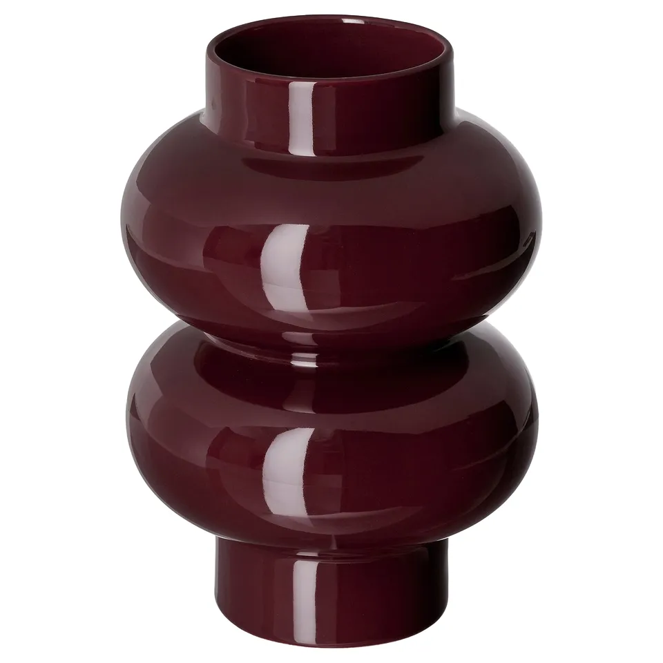 PÄRLHÄGG Vase, brown-red, 22 cm
