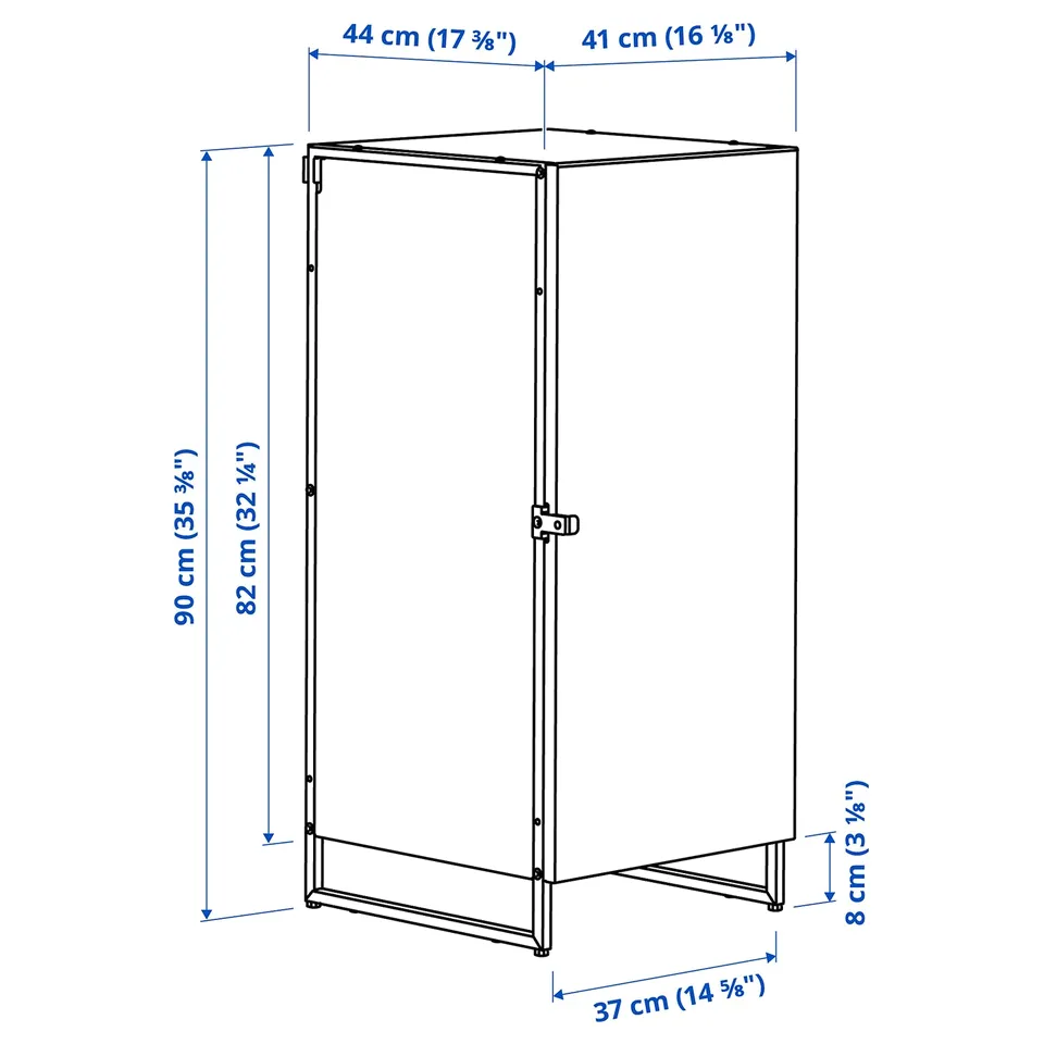 Illustration with measurements for the product: JOSTEIN.