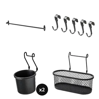 HULTARP set: rail + hook + container x3